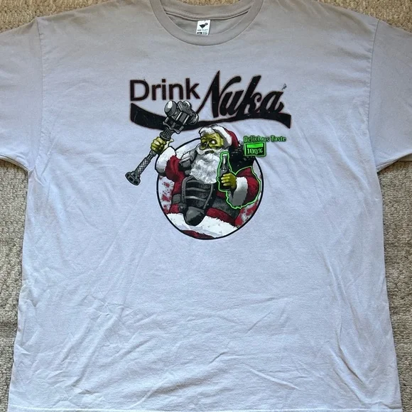 TeeFury Fallout Drink Nuka Cola Santa T-Shirt Size XXL Brand New!! Released 2011 - Picture 1 of 4